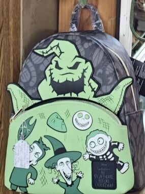Loungefly Disney The Nightmare Before Christmas Oogie Boogie Glow Backpack NWT